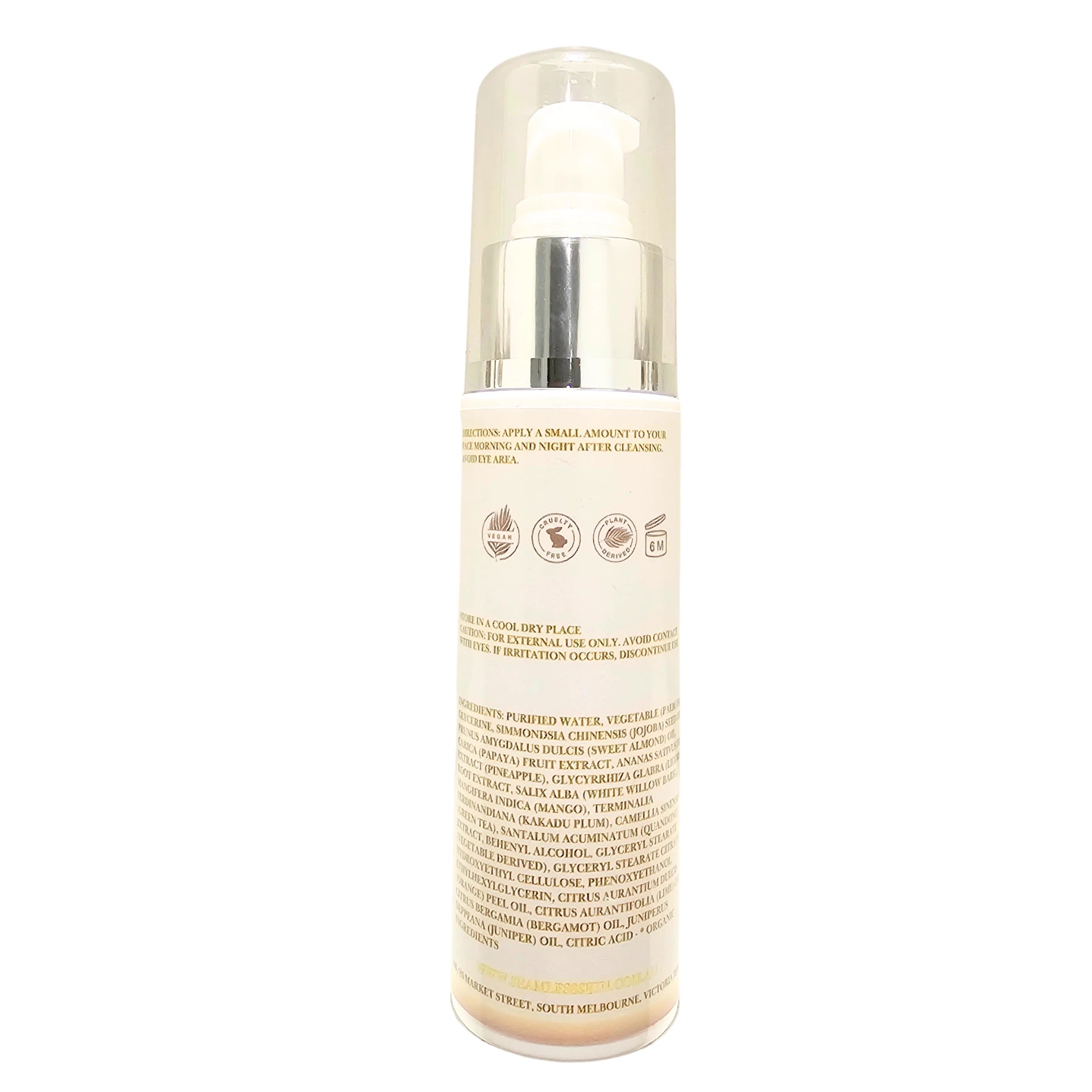 Back of Blemish Control Lotion bottle with label on a white background