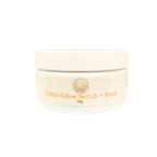 Jar of Exfoli-Glow Scrub + Mask on a white background