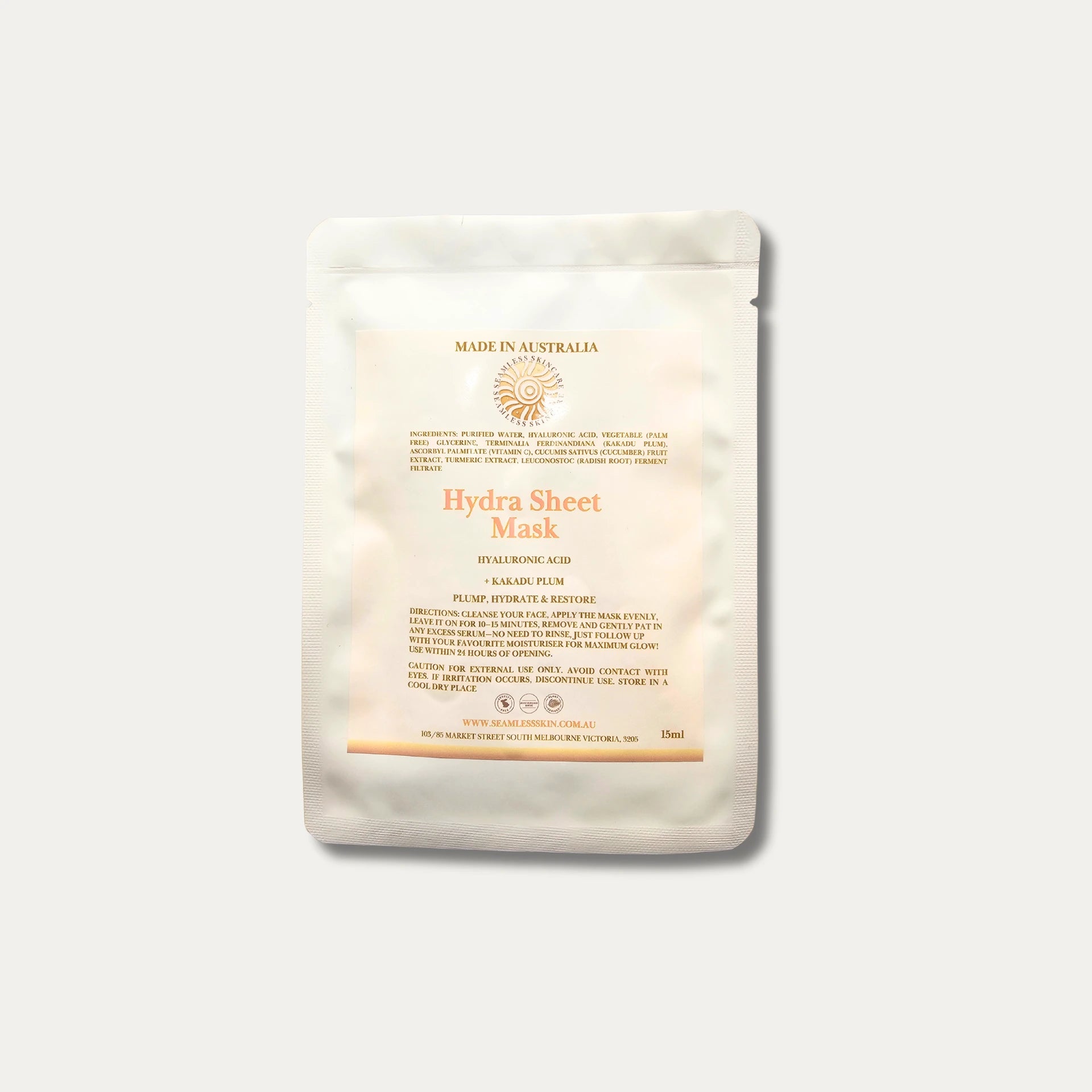 Hydra Sheet Mask - Plump, hydrate and restore.