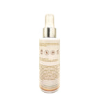 Back of Hydra Toning Mist bottle with text on a white background