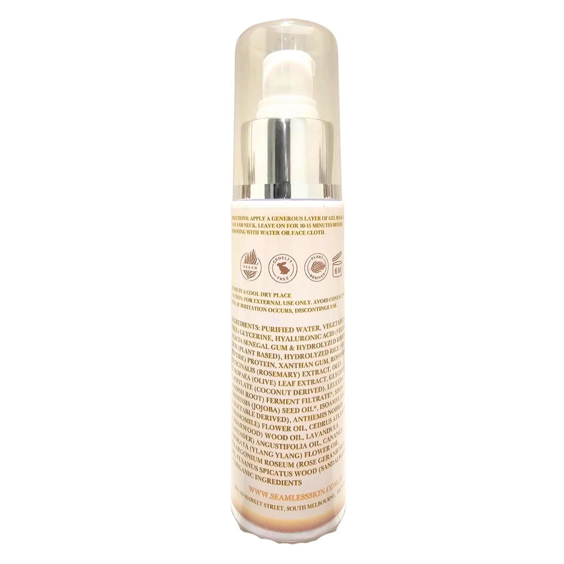Back of Nature's Enzyme Peel bottle with visible label on a white background