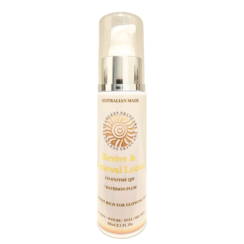 Revive & Renewal Lotion bottle with label on a white background