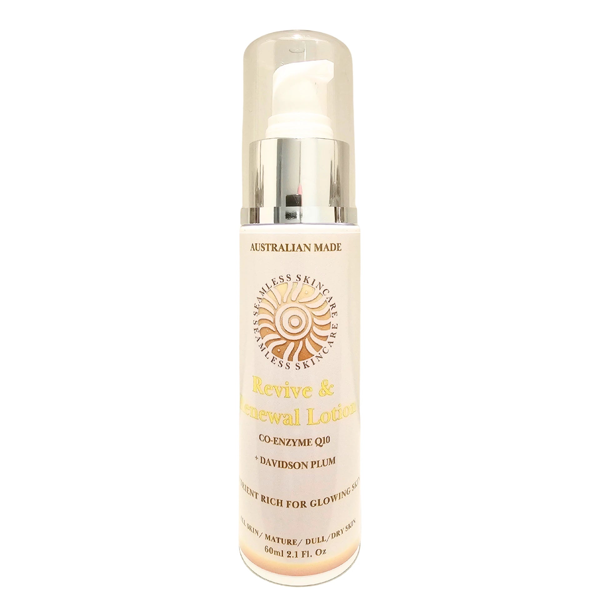 Revive & Renewal Lotion bottle with label on a white background