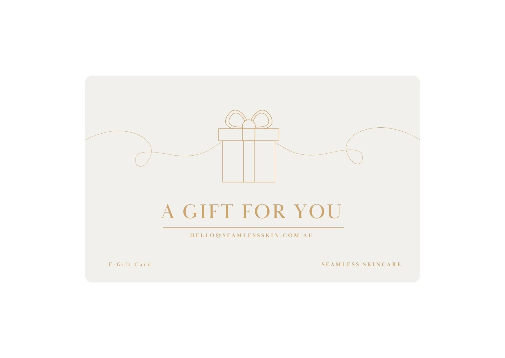 Gift certificate with a decorative gift icon and text on a white background