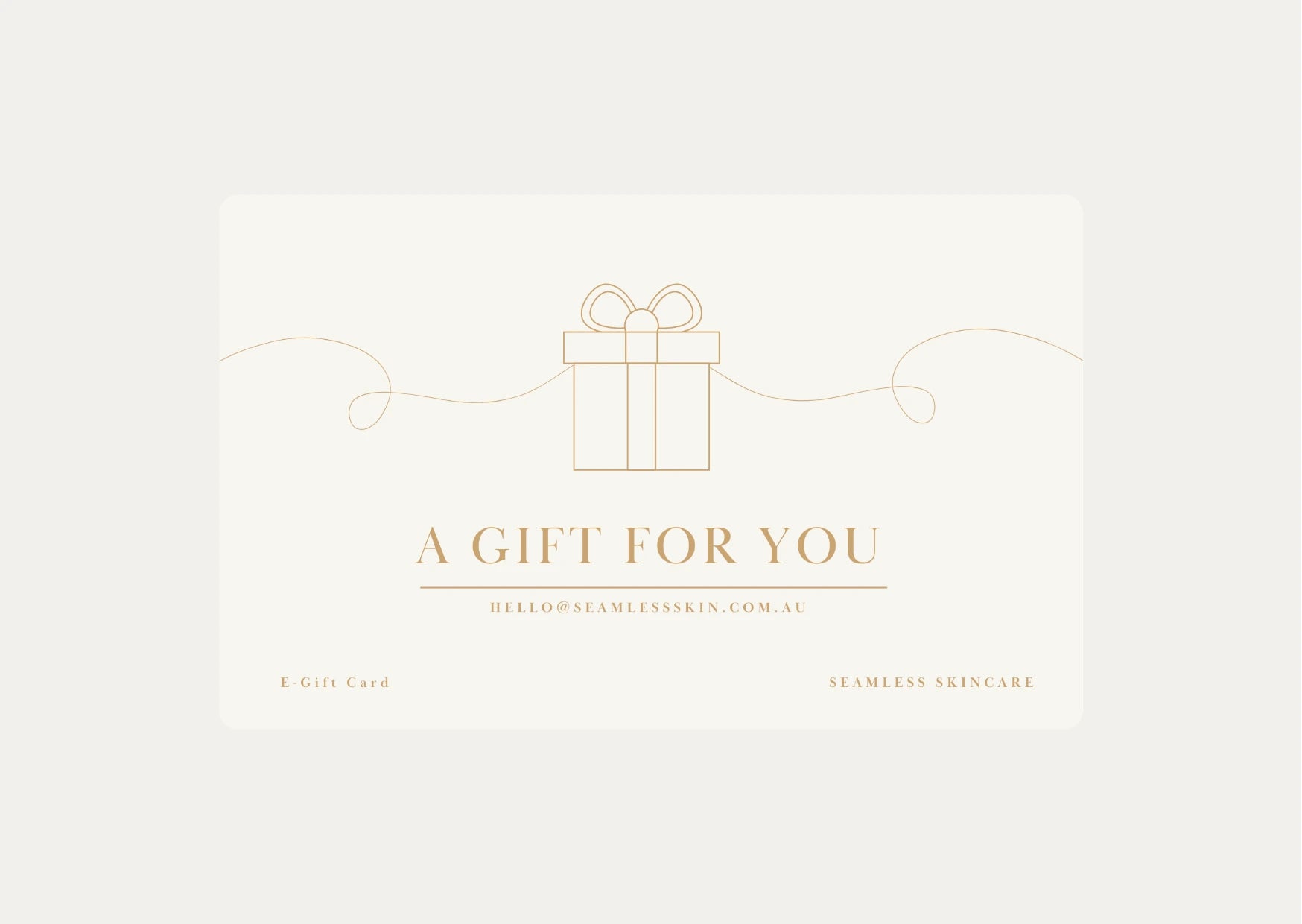 Gift box icon with 'A Gift for You' text on a light pink background